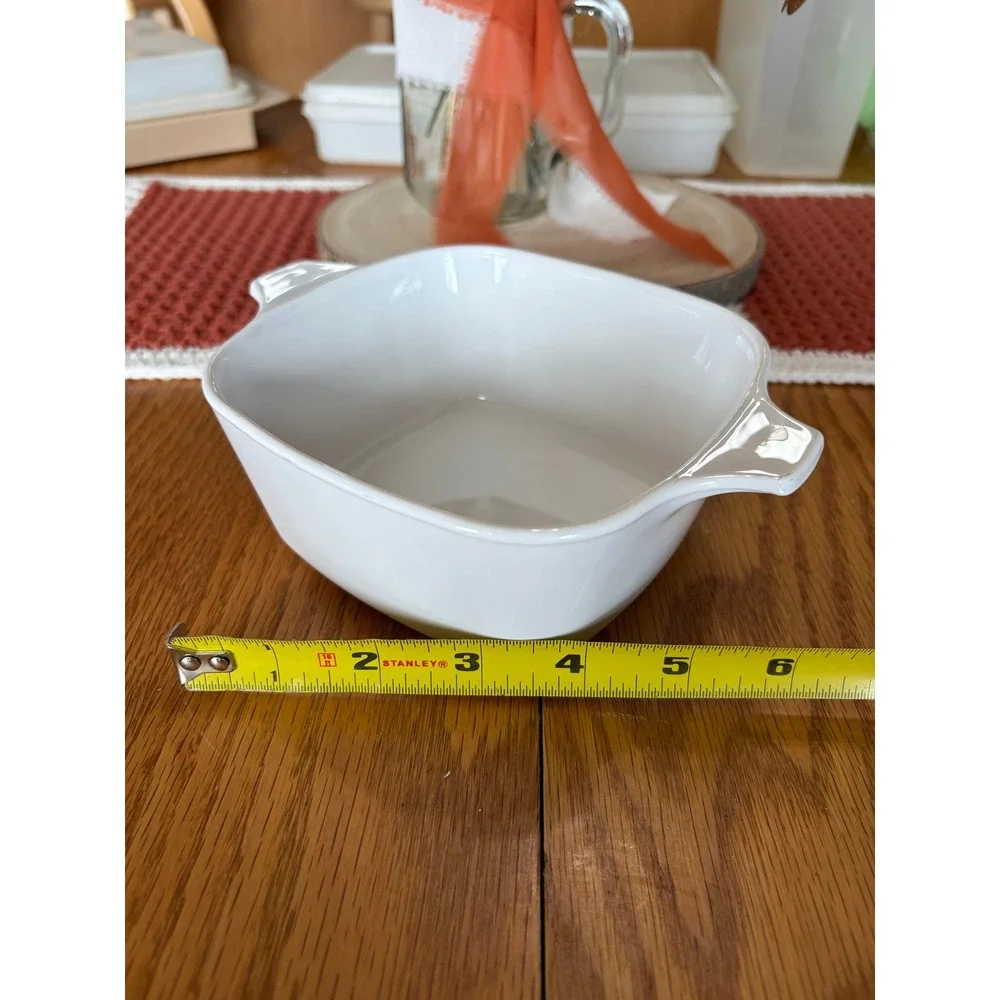 Corning Ware P-43-B White Square‎ Casserole Dish 700ml Made in USA Bakeware